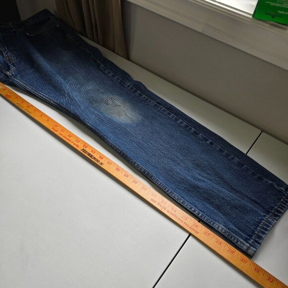 Levi’s 505 Mens Straight‎ Fit Jeans Size 34x32 (fits 32x30) Medium Wash Denim - Picture 13 of 15